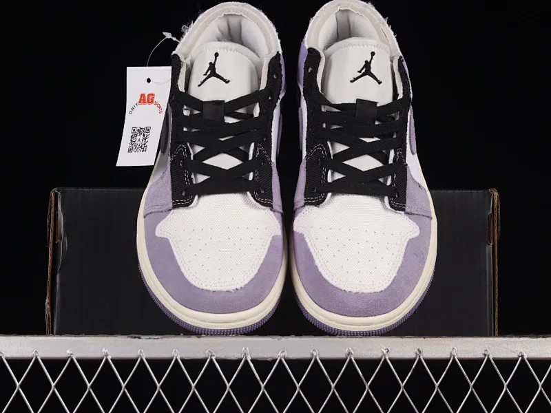 All Categories Air Jordan Jordan Series Basketball Shoes Air Jordan 1 Low Z Edition Air Jordan 1 Low AJ1 Joe 1 Mi White Purple Retro Culture Leisure Sports Shoes DZ4135-002